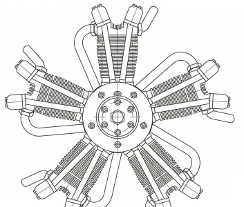 5 Zylinder Sternmotor