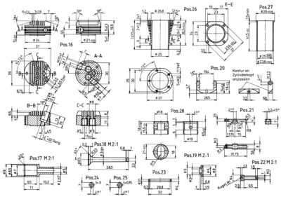 Construction plan of the 12 Cylinder V Engine