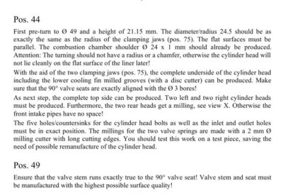 4 Cylinder Boxer Engine: Extract from the construction plans