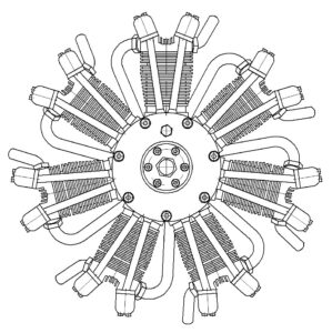 7 Cylinder Radial Engine