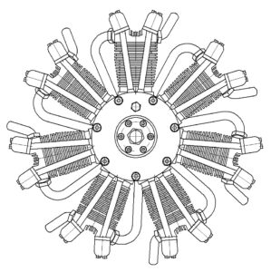 7 Zylinder Sternmotor