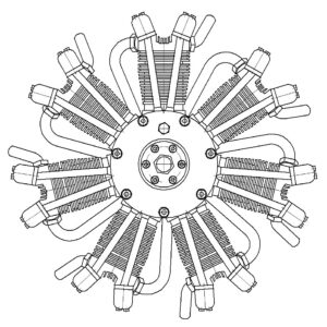 7 Zylinder Sternmotor