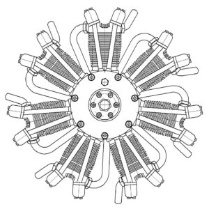 7 Cylinder Radial Engine