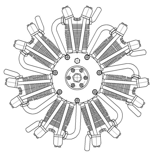 7 Zylinder Sternmotor