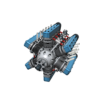 24 Zylinder Reihensternmotor